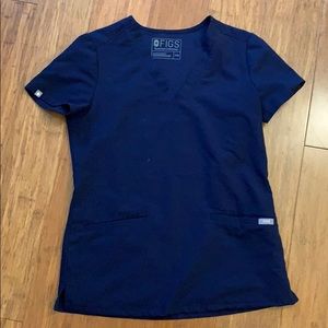 Figs Navy Casma Scrub Top XXS